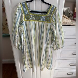 Mi golondrina cotton embroidered dress, medium, like new, worn once.